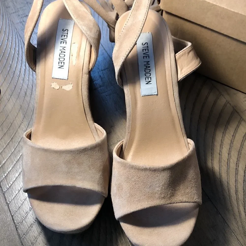 Steve Madden Cork Platform Tieups for summer and vacation Comfy & Sturdy In Box